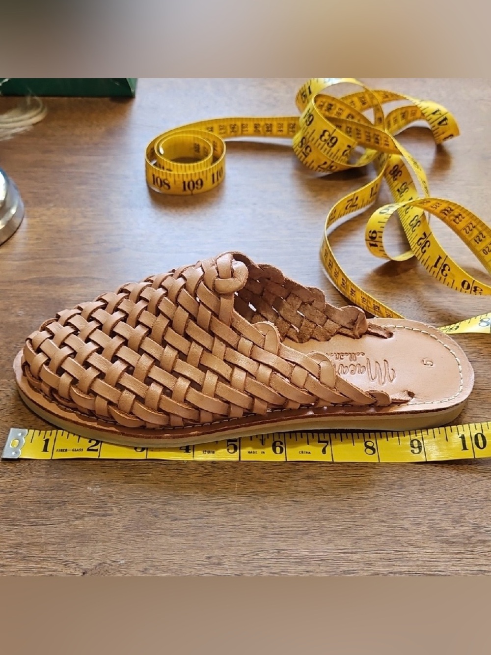 Macarena Woven Slide Sandals in Tan size 5/8 us - Picture 2 of 9